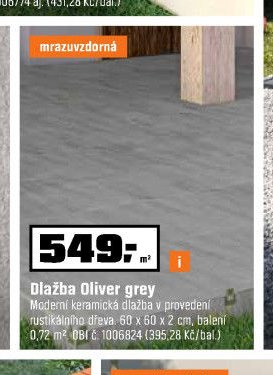 Dlažba Oliver grey