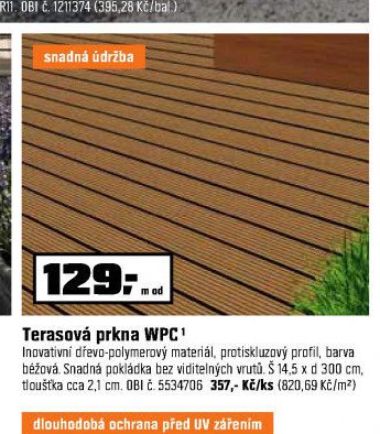 Terasová prkna WPC