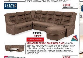 VARIABILNÍ SEDACÍ SOUPRAVA ELVIS