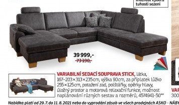 VARIABILNÍ SEDACÍ SOUPRAVA STICK