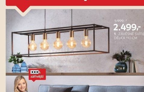 ZÁVĚSNÉ SVÍTIDLO, DÉLKA 110 CM