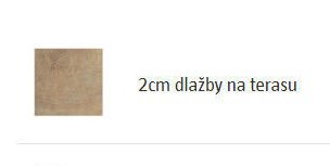 2cm dlažby na terasu