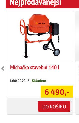 Míchačka stavební 140 l