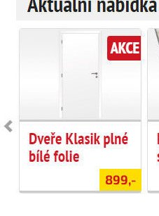 Dveře Klasik plné bílé folie