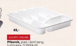 Příborník, plast, různé barvy, 5 přihrádek