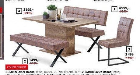 Jídelní lavice Donna