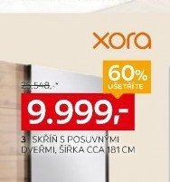 Skříň s posuvnými dveřmi, šířka cca 181 cm