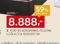Postel boxspring, plocha lůžka cca 120x200 cm