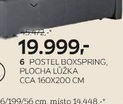 Postel boxspring, plocha lůžka cca 160x200 cm