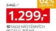 sada nástěnných regálů, 3dílná