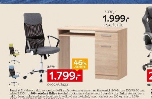Psací stůl (v dekoru dub sonoma)