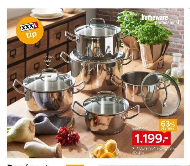Sada hrnců na vaření Perfect Cooking, 5dílná