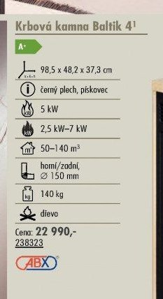 Krbová kamna Baltik 4