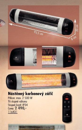 Nástěnný karbonový zářič