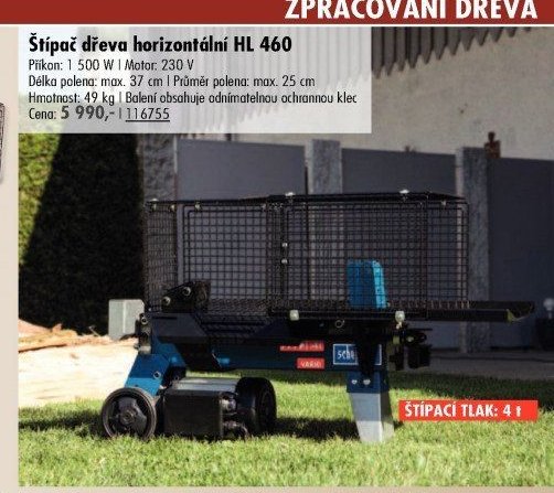 Štípač dřeva horizontální HL 460