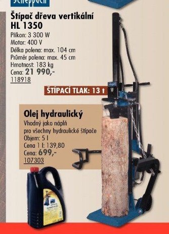 Štípač dřeva vertikální HL 1350