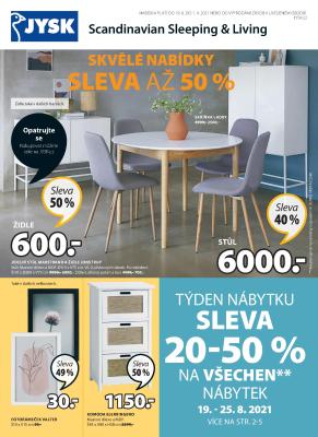 akční leták Jysk 19.8.2021-1.9.2021