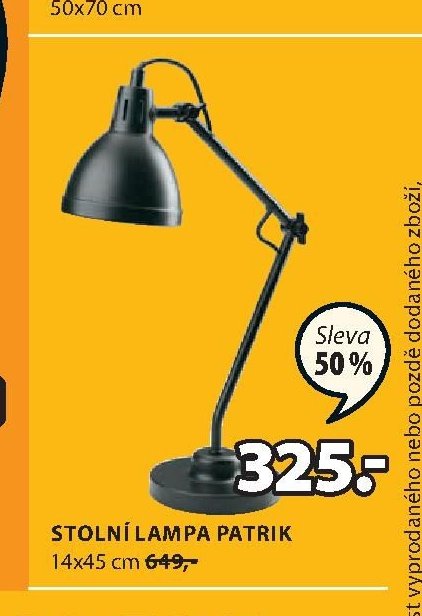 STOLNÍ LAMPA PATRIK