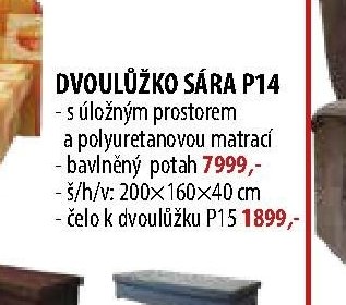 Dvoulůžko Sára P14