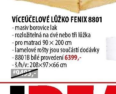 VÍCEÚČELOVÉ LŮŽKO FENIX 8801