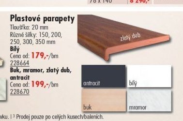 Plastové parapety