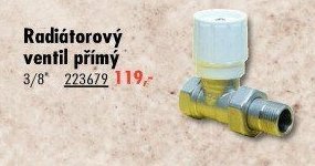 Radiátorový ventil přímý