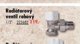 Radiátorový ventil rohový
