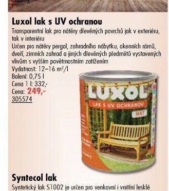 Luxol lak s UV ochranou