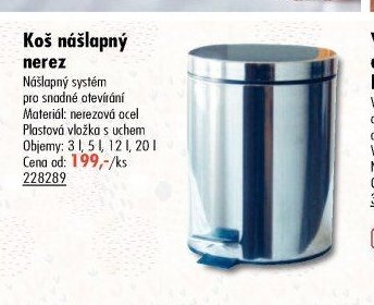 Koš nášlapný nerez