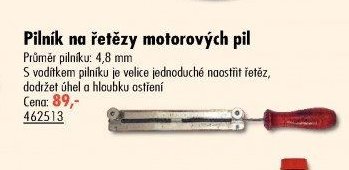Pilník na řetězy motorových pil