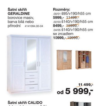 Šatní skříň GERALDINE