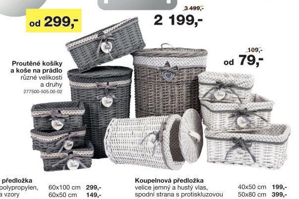 Proutěné košíky a koše na prádlo