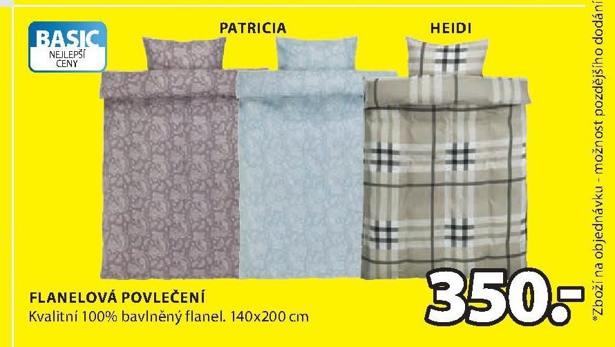 FLANELOVÉ POVLEČENÍ (PATRICIA, HEIDI)