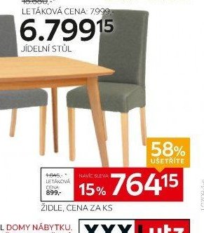 ŽIDLE, CENA ZA KS
