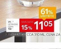 7 SKLENICE, CCA 310 ML, CENA ZA KS