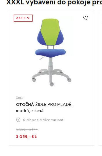 OTOČNÁ ŽIDLE PRO MLADÉ, modrá, zelená