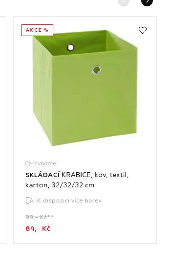 SKLÁDACÍ KRABICE, kov, textil, karton, 32/32/32 cm