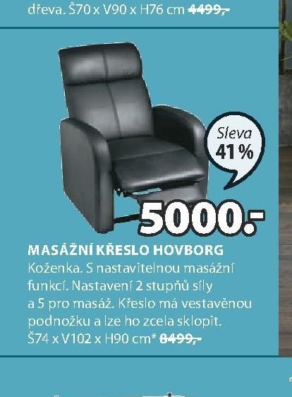 MASÁŽNÍ KŘESLO HOVBORG