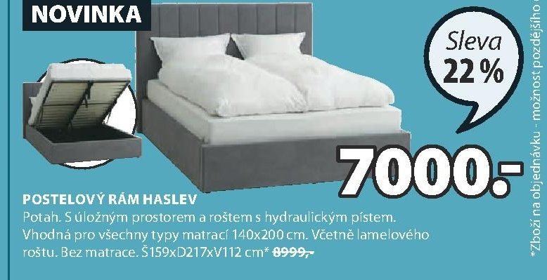 POSTELOVÝ RÁM HASLEV