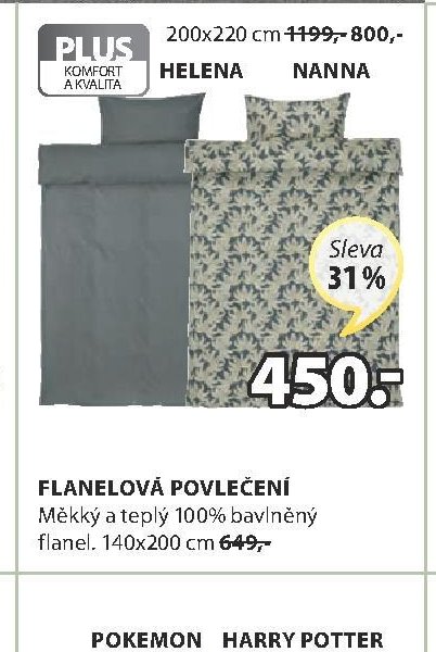 Flanelové povlečení