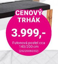 Futonová postel cca 140/200 cm
