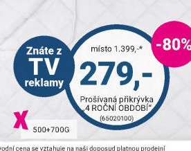 Prošívaná přikrývka 4 ROČNÍ OBDOBÍ