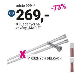 Sada tyčí na závěsy MARIE