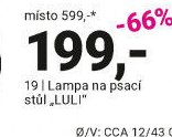 Lampa na psací stůl LULI