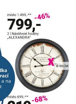 Nástěnné hodiny ALEXANDRA