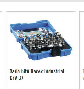 Sada bitů Narex Industrial CrV 37