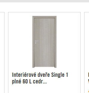 Interiérové dveře Single 1 plné 60 L cedr...