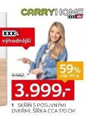 Skříň s posuvnými dveřmi 170 cm