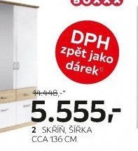 Skříň 136 cm