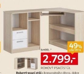 rohový psací stůl